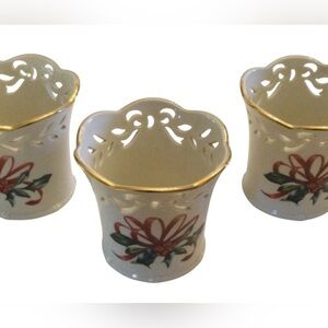 Lenox Set Of 3 American Home Collection Winter Greetings Candle Holders …